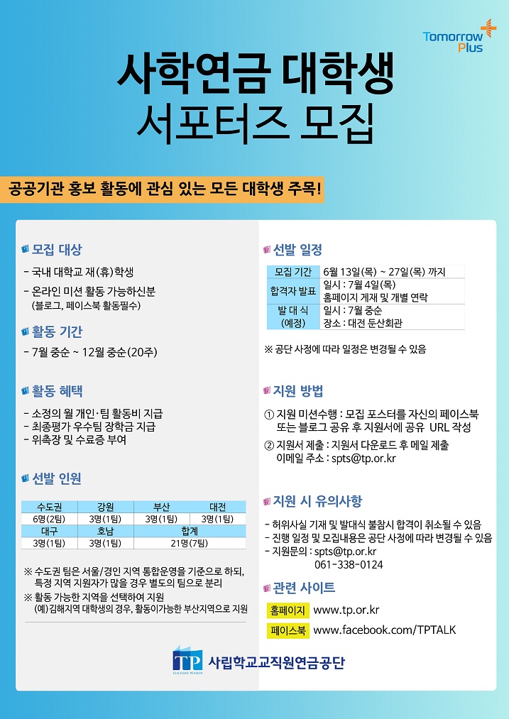 2019 대학생 서포터즈 모집